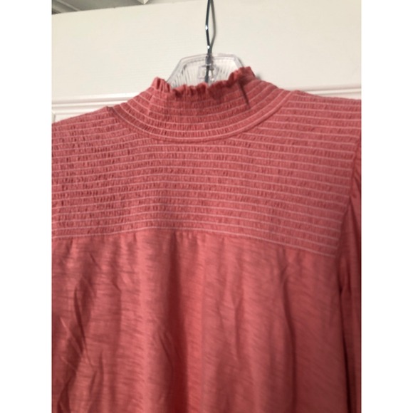 Nation LTD Sz Sm Sandrine Boheme Pink Puff Sleeve Top Blouse Cottage Boho - Picture 4 of 8